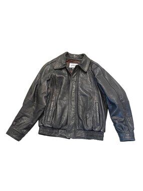 Pelle Studio Wilsons Men's Leather Jacket L Vintage 90s Moto Retro Urban Black